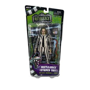Beetlejuice (Striped Suit) Action Figure By NECA Ages 14 & Up